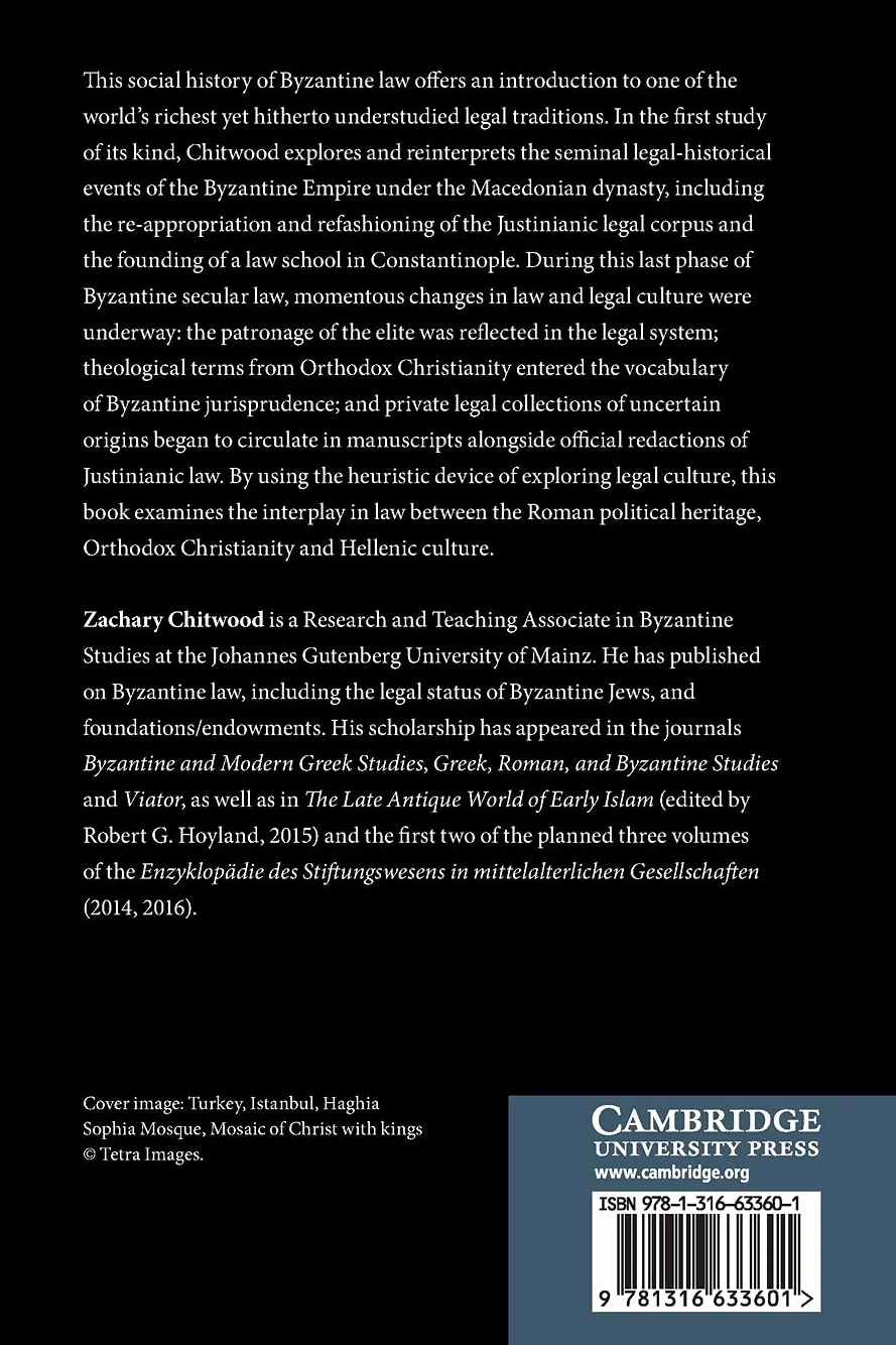 Byzantine Legal Culture and the Roman Legal Tradition, 867–1056