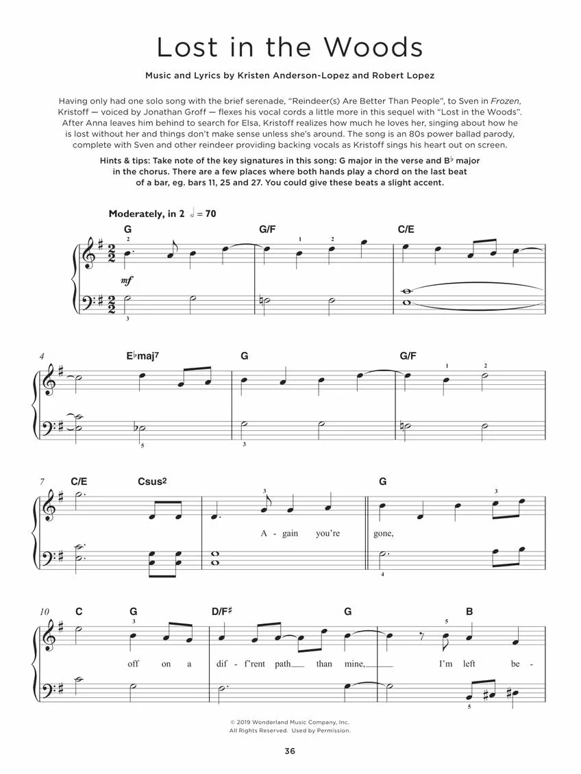 Really Easy Piano: The Frozen Collection - 14 Favorites from Frozen and Frozen 2 with Lyrics: Really Easy Piano - 14 Favorites from Frozen & Frozen 2