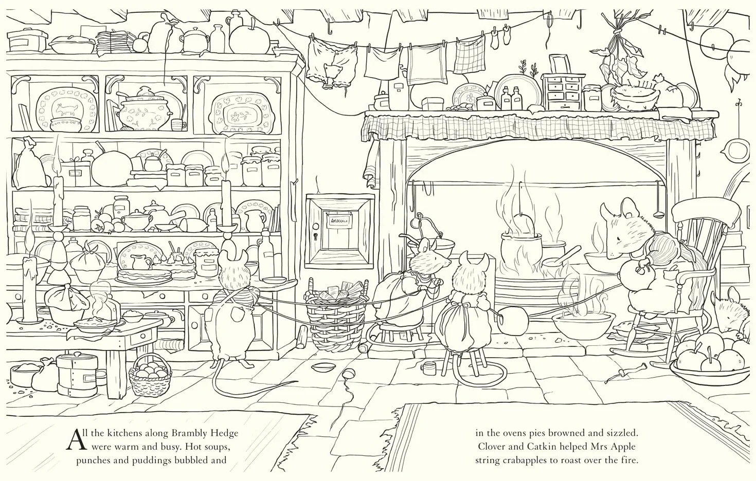 Brambly Hedge Festive Colouring Book: Magical Colouring for Children & Adults