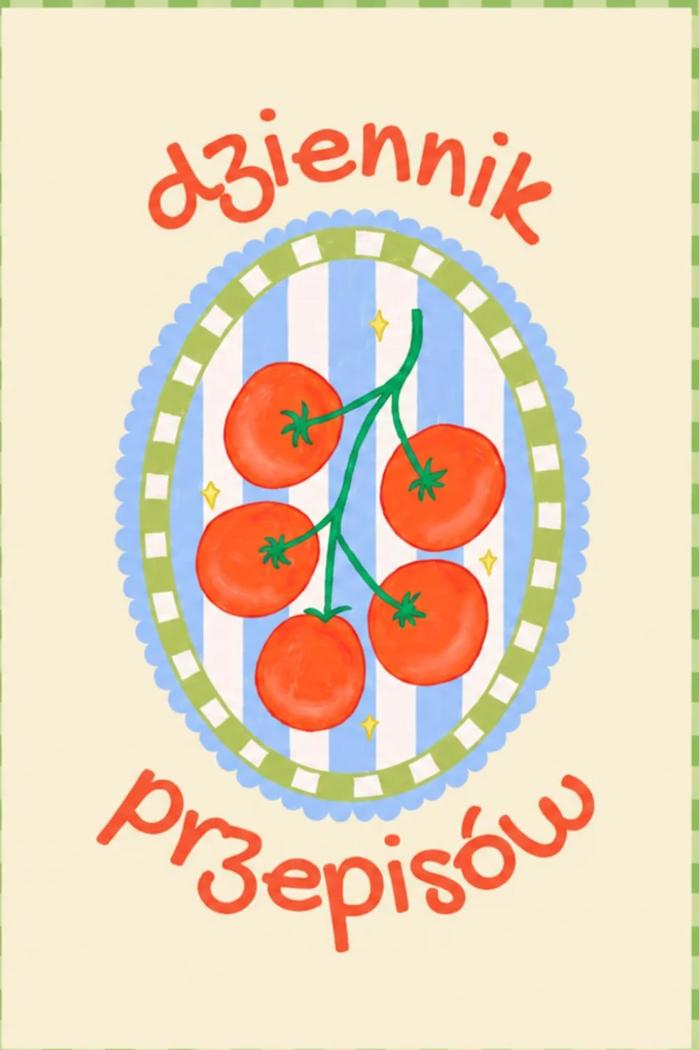 Dziennik Przepisów: Mój Osobisty Przepiśnik do Zapisywania Dań – Organizer Kuchenny na 37 Przepisów | Miejsce na Składniki, Notatki Szefa i Ocenę Smaku | Styl Vintage Pomidory