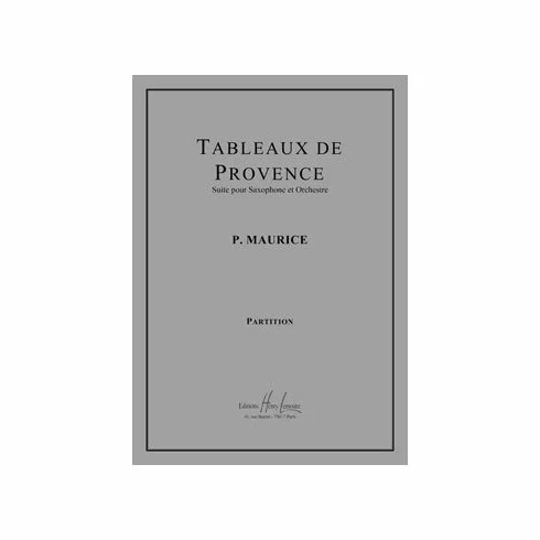 Tableaux de provence --- saxophone et orchestre