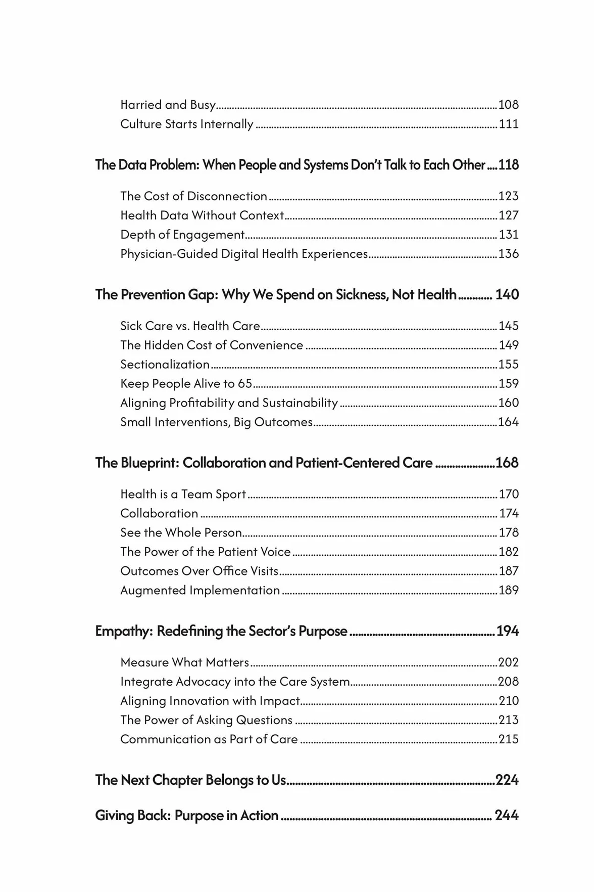 Healing the Sick Care System: Why People Matter