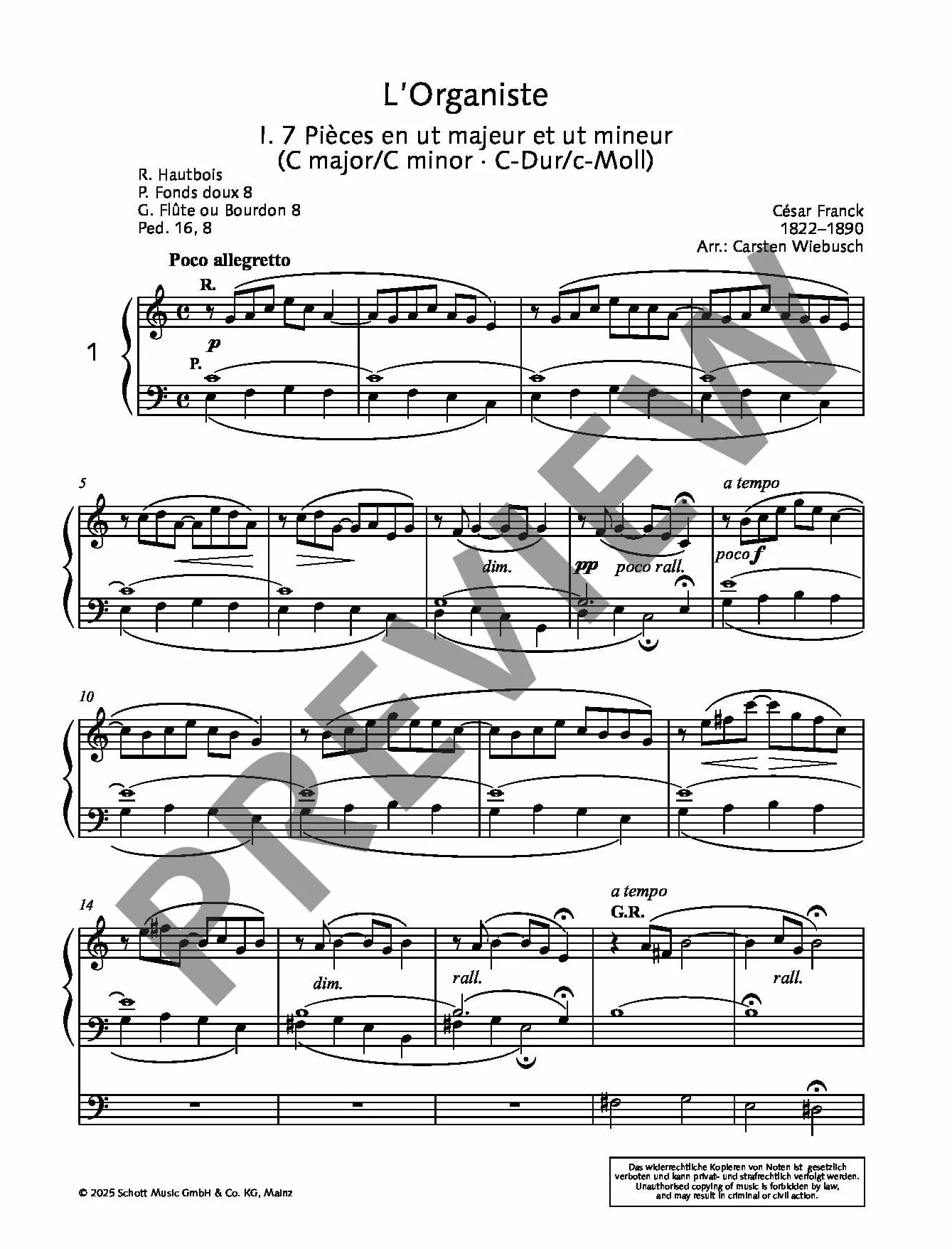 Franck: l'Organiste for Organ