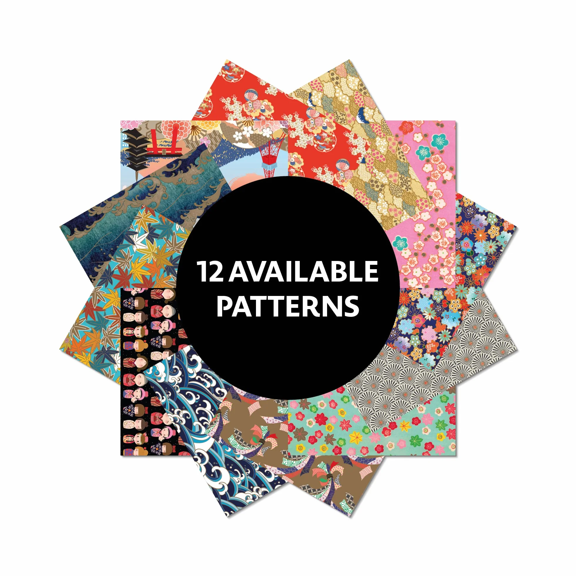 Origami Paper 200 sheets Washi Patterns 6" (15 cm): Tuttle Origami Paper: Tuttle Origami Paper: Double Sided Origami Sheets Printed with 12 Different Designs (Instructions for 6 Projects Included)