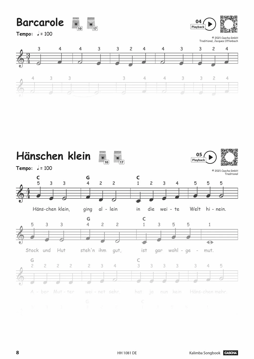 Kalimba Songbook: Songbook und Kalimbaschule