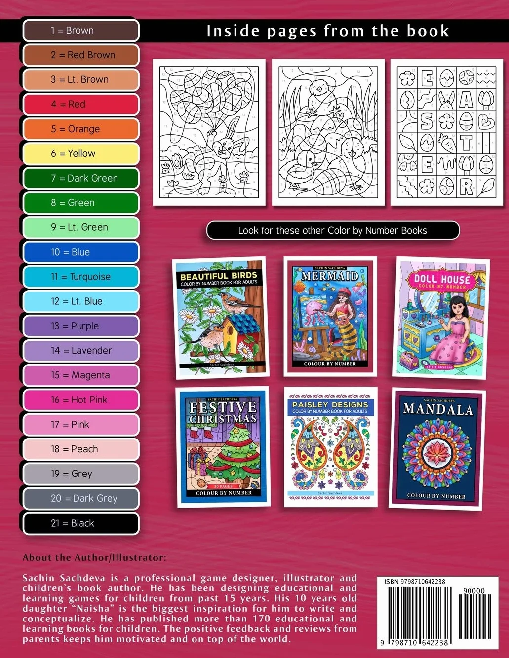 Easter Colour by Number: Coloring Book for Kids ages 4-8