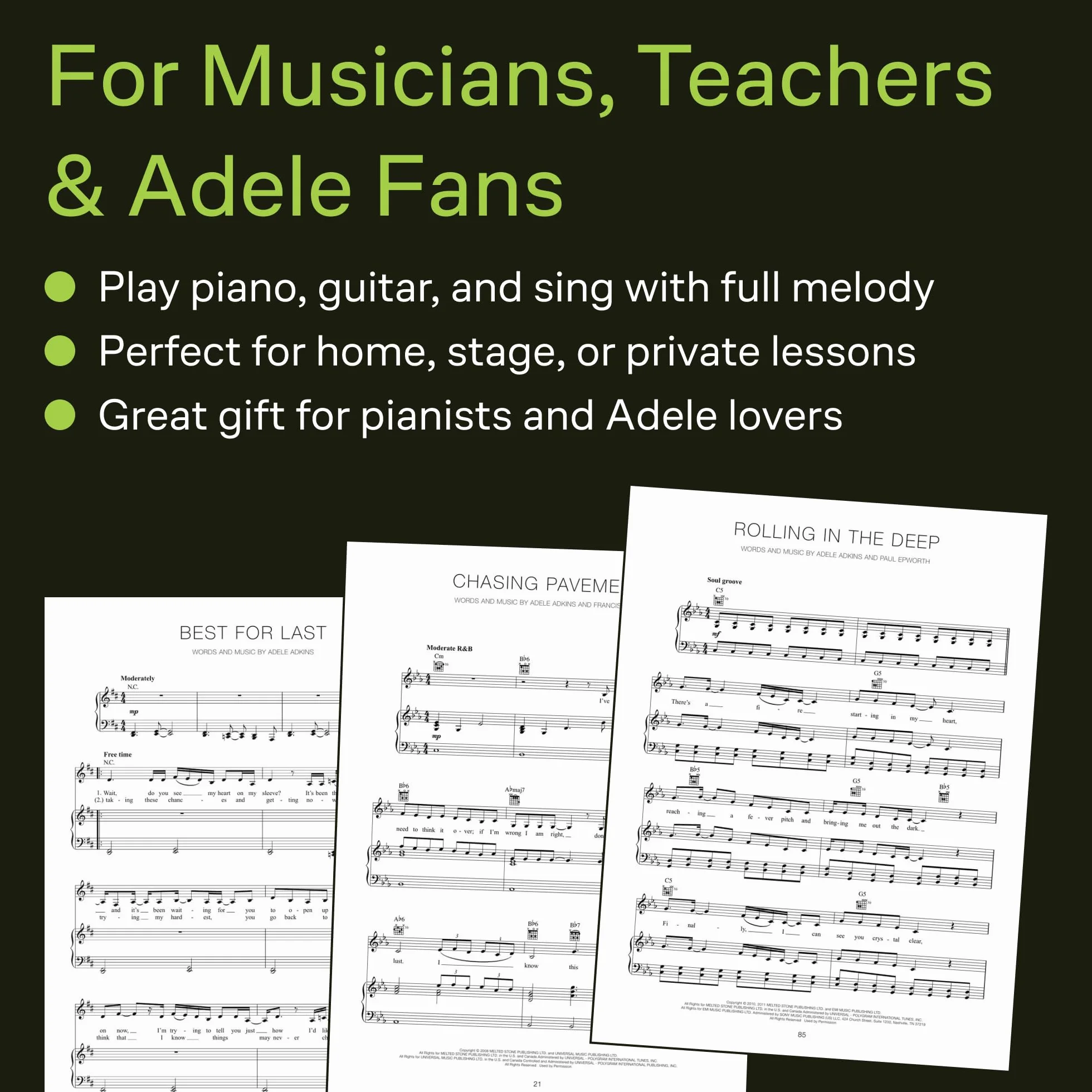 Adele: The Complete Collection - 62 Songs for Piano, Voice and Guitar
