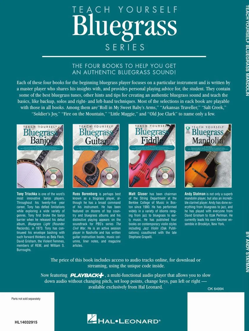 Teach Yourself Bluegrass Mandolin: (E)
