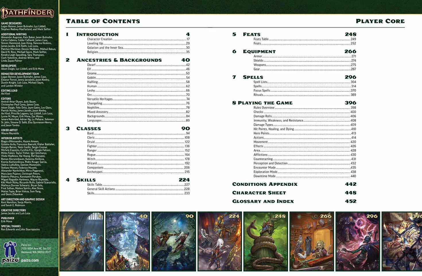 Pathfinder Player Core