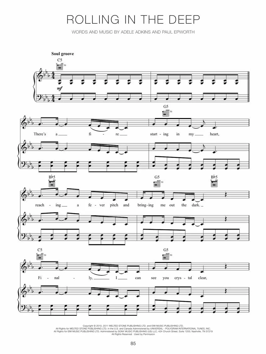 Adele: The Complete Collection - 62 Songs for Piano, Voice and Guitar