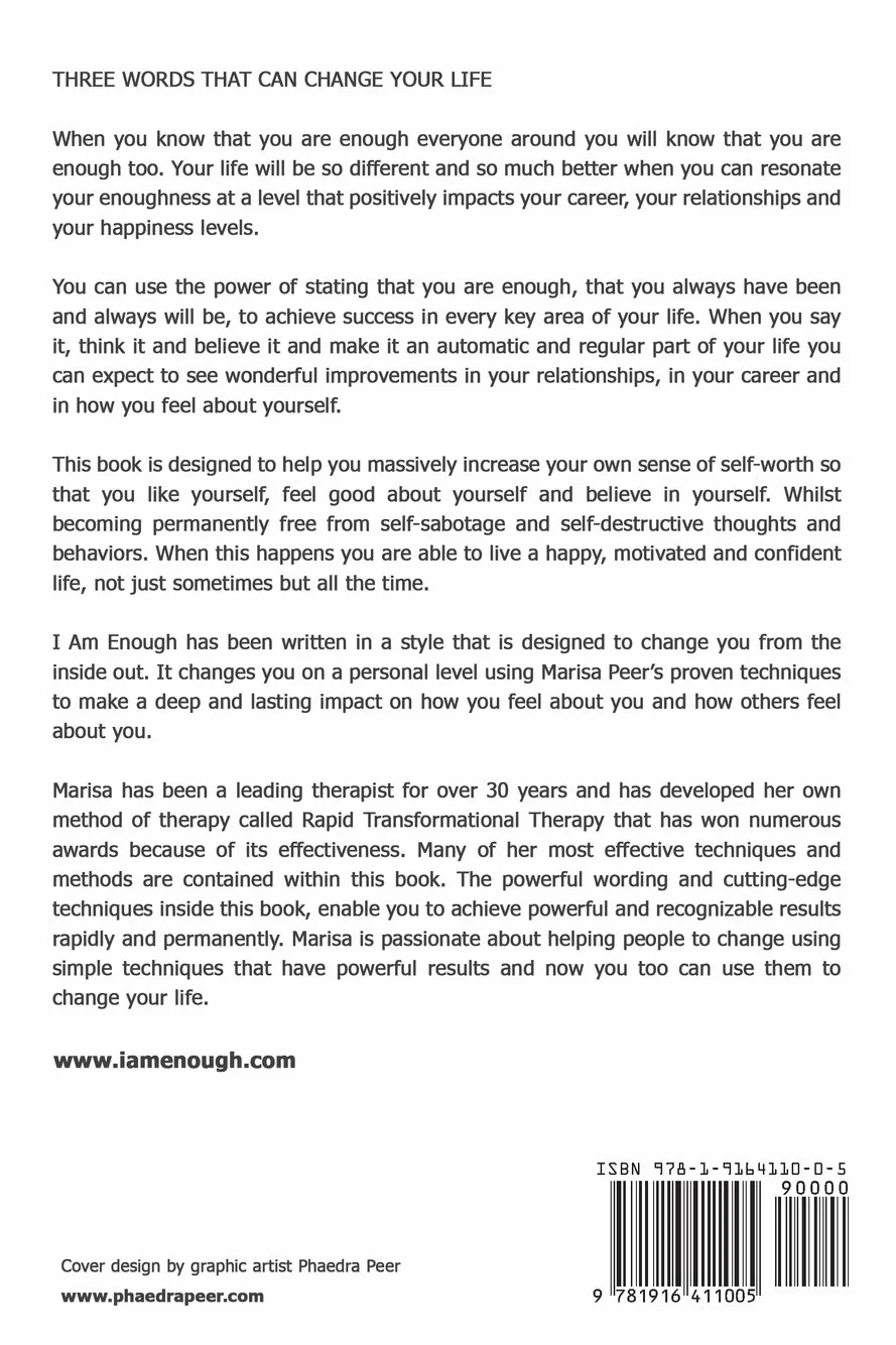I Am Enough: Mark Your Mirror And Change Your Life