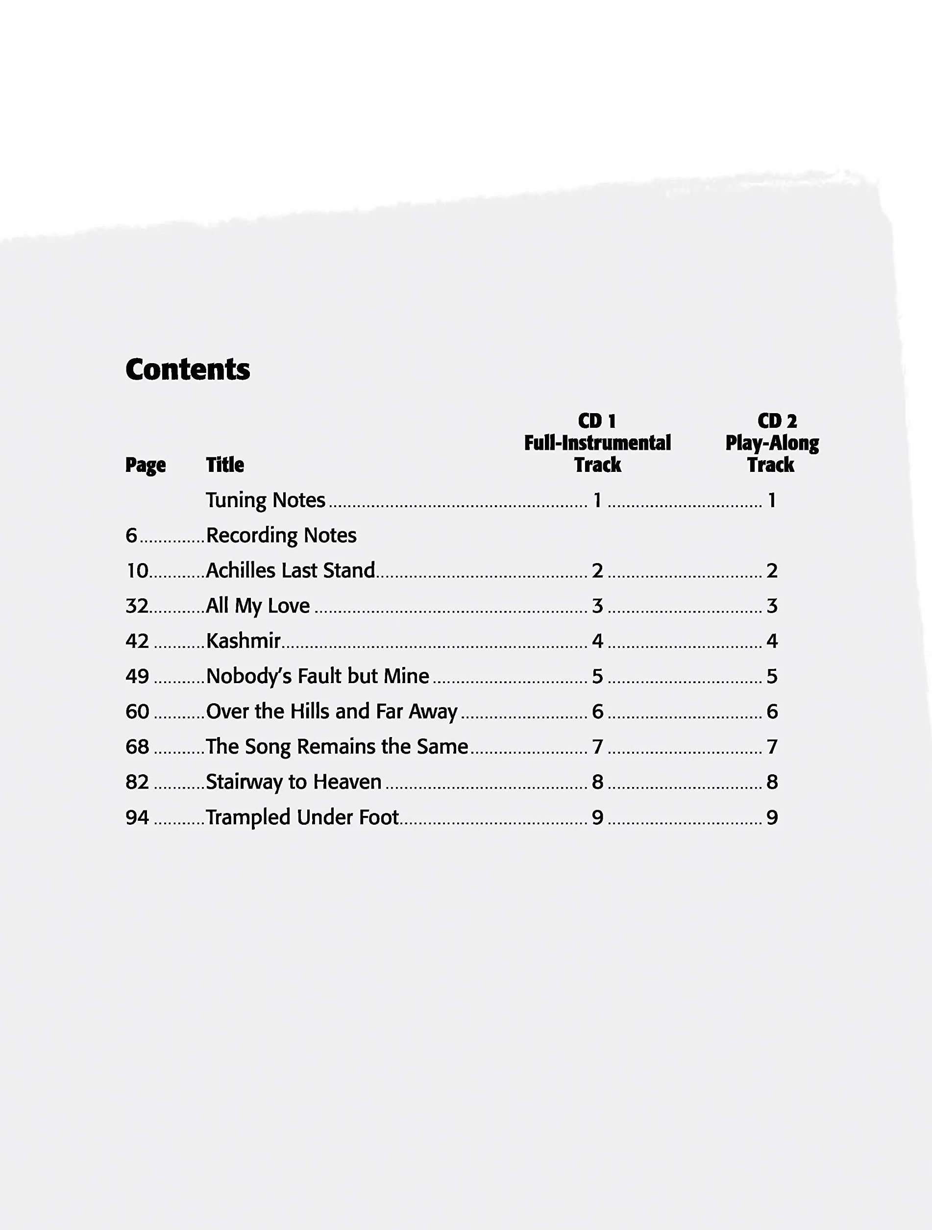 Ultimate Guitar Play-Along Led Zeppelin, Vol 2: Authentic Guitar Tab, Book & CD-ROM: Play Along with 8 Great-Sounding Tracks (incl. Online Code)