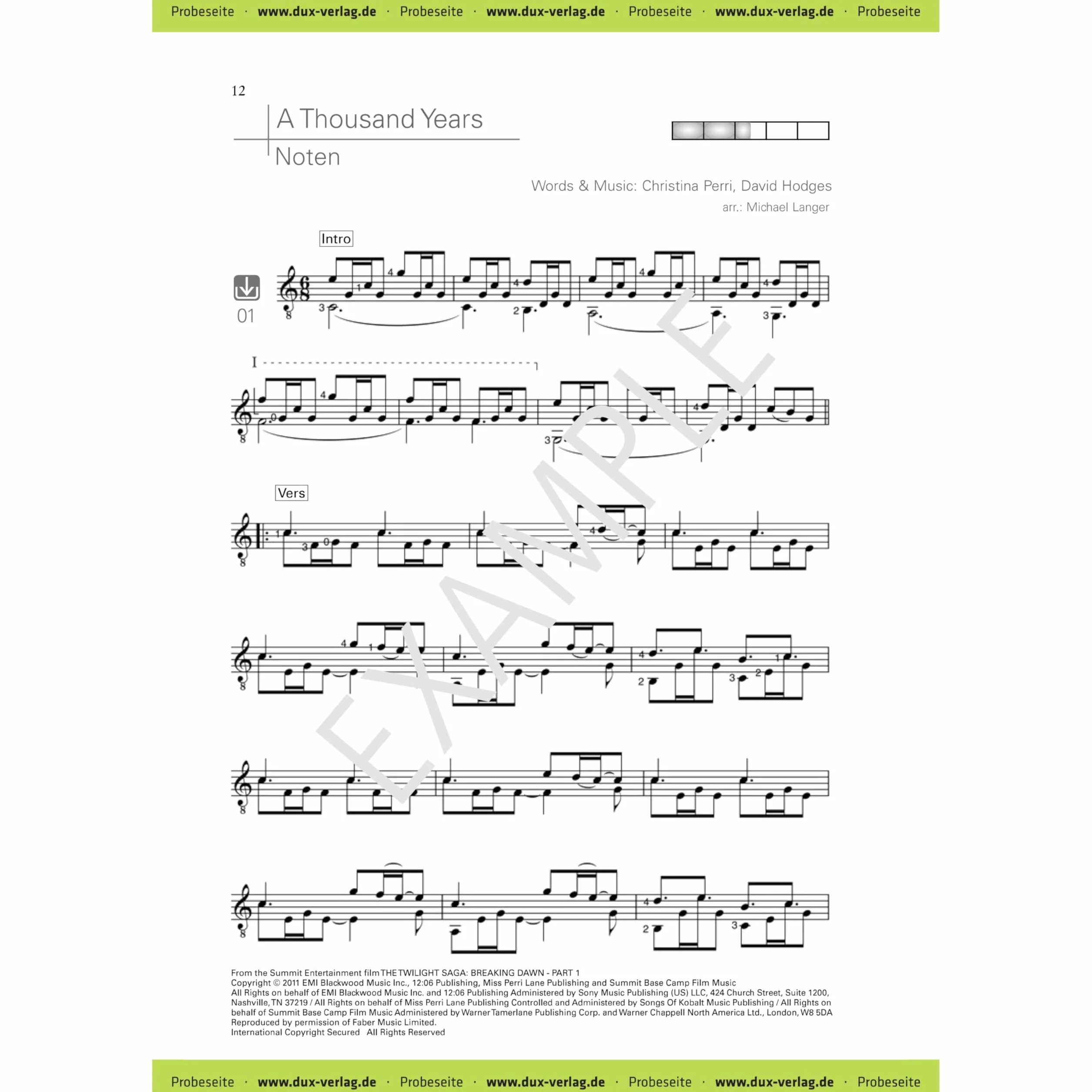 Acoustic Pop Guitar Solos 3: Noten & TAB - easy/medium