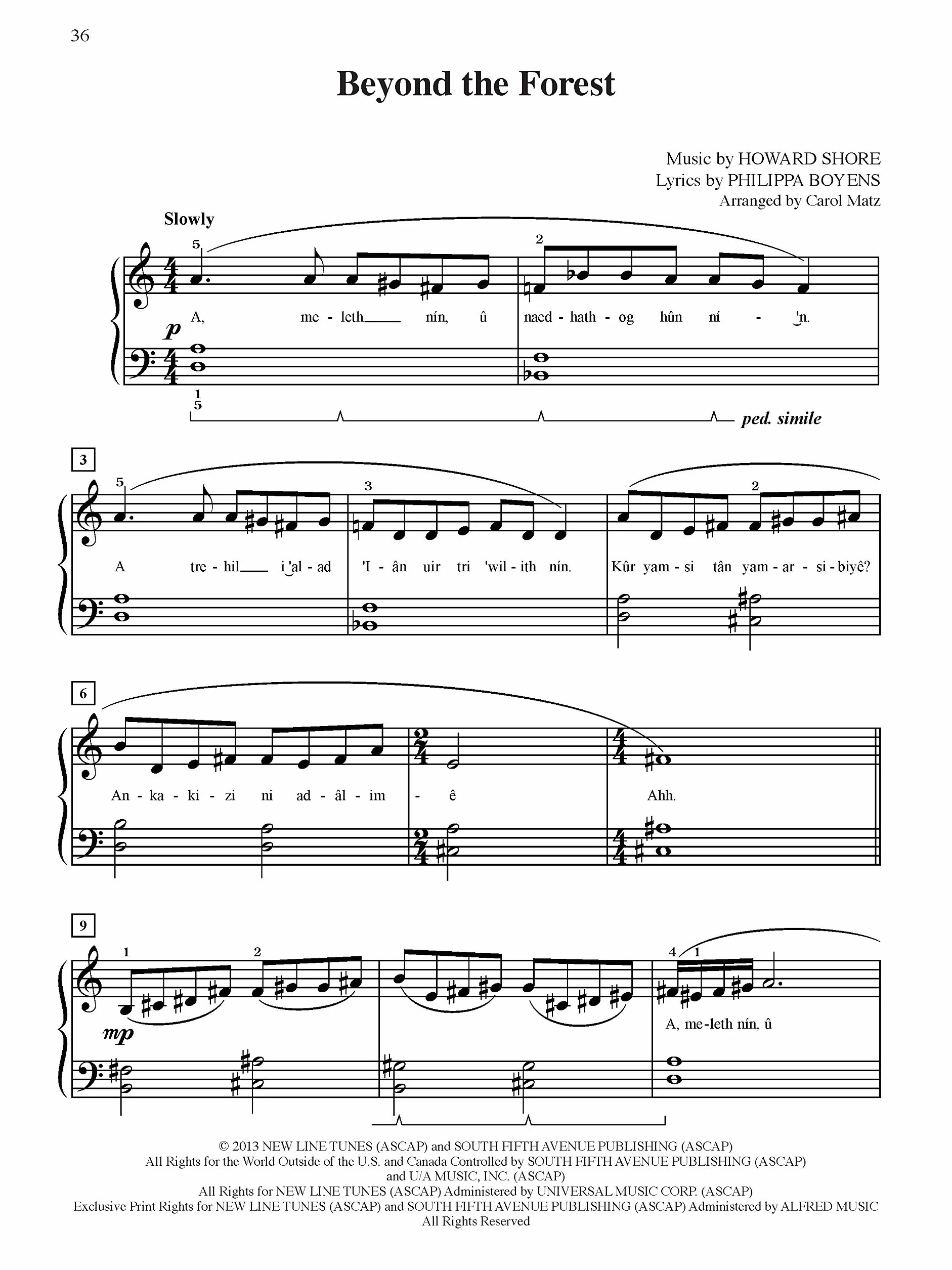 The Hobbit -- The Desolation of Smaug: Big Note Piano Selections from the Original Motion Picture Soundtrack