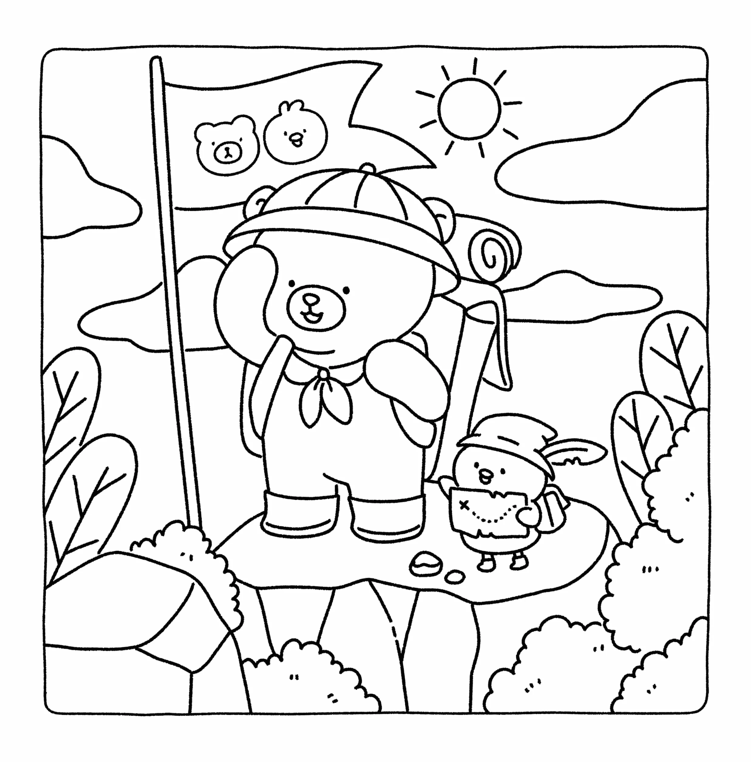 Gummy & Pecky: Super Cute Coloring Book for Adults and Teens about Besties and Their Heartwarming Adventures