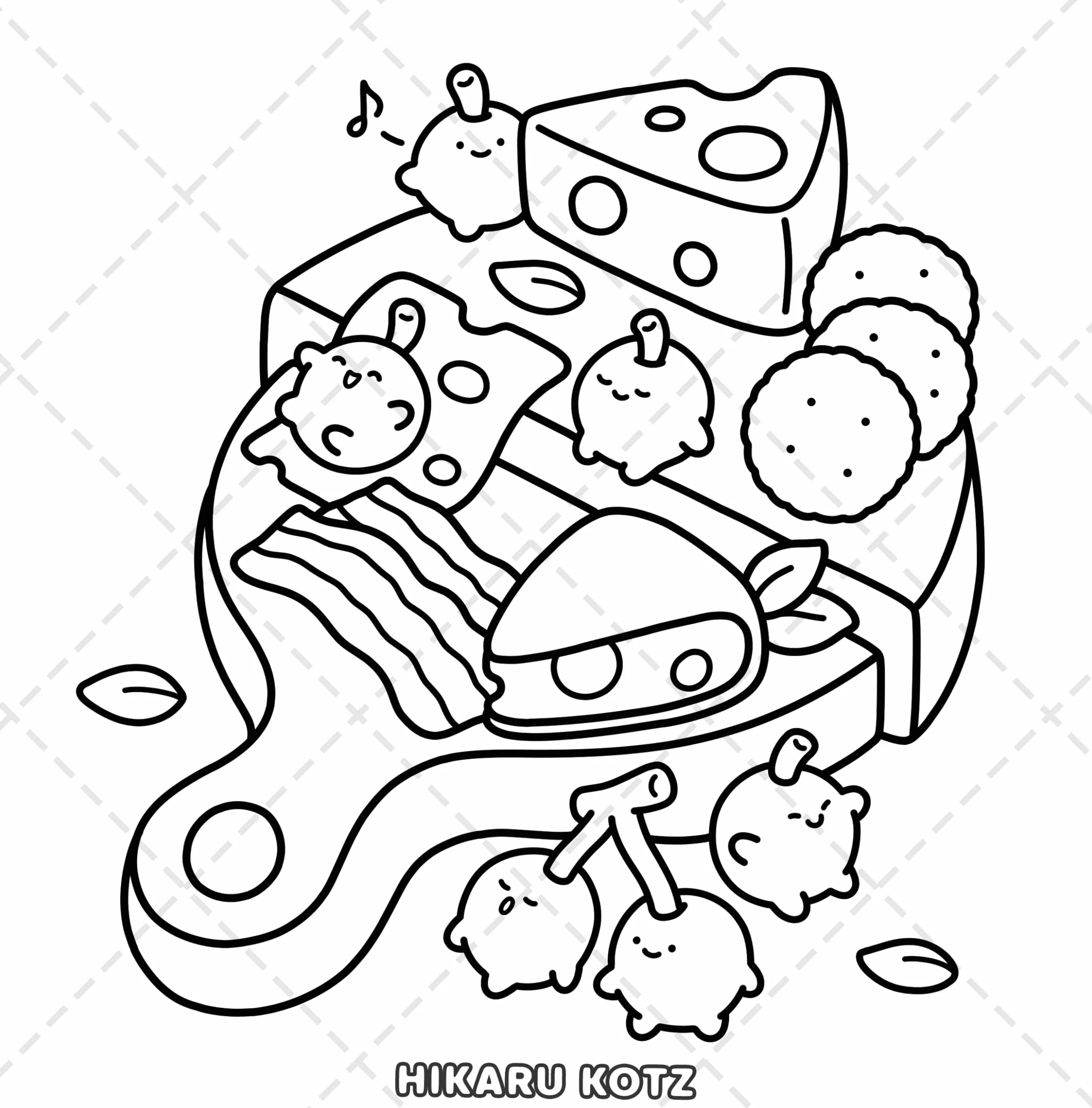 Fruits and Vegetables Coloring Book for Adults and Teens