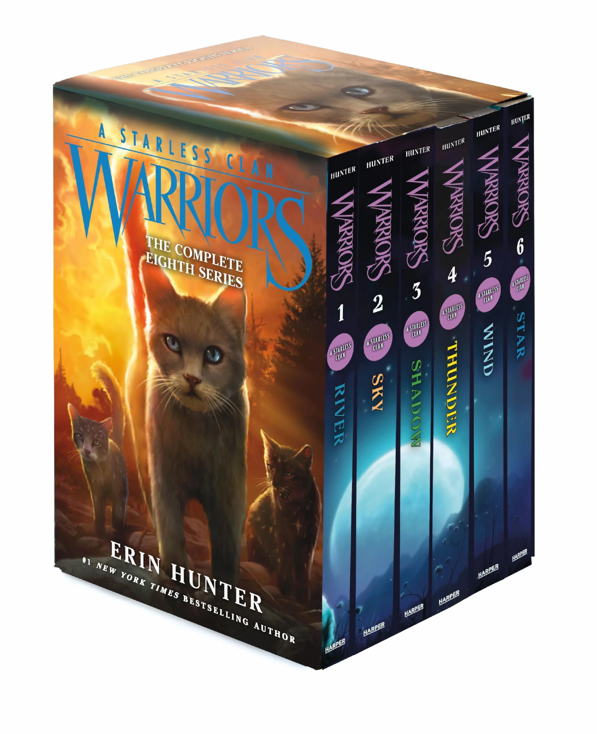 Warriors: A Starless Clan Box Set: Volumes 1 to 6: A Starless Clan #1: River, a Starless Clan #2: Sky, Starless Clan #3: Shadow, a Starless Clan #4: ... Clan #5: Wind, a Starless Clan #6: Star: 1-6