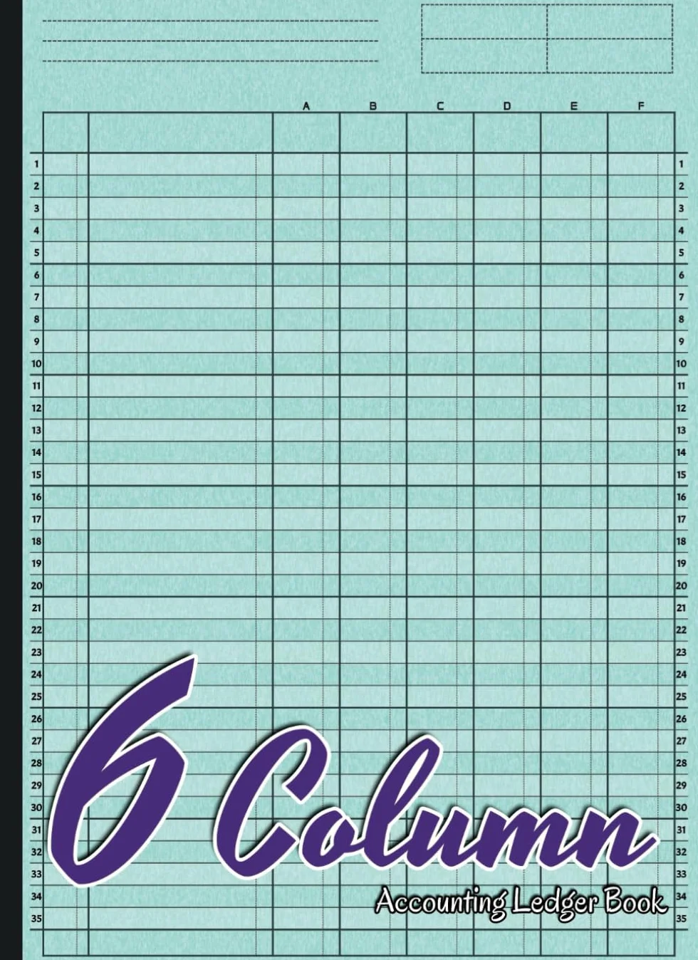6 Column Accounting Ledger Book: Large Six Column Log Book for Bookkeeping and Personal Finance | Columnar Account Book for Tracking Transactions | 110 Pages, 8.5 x 11.7 Inches