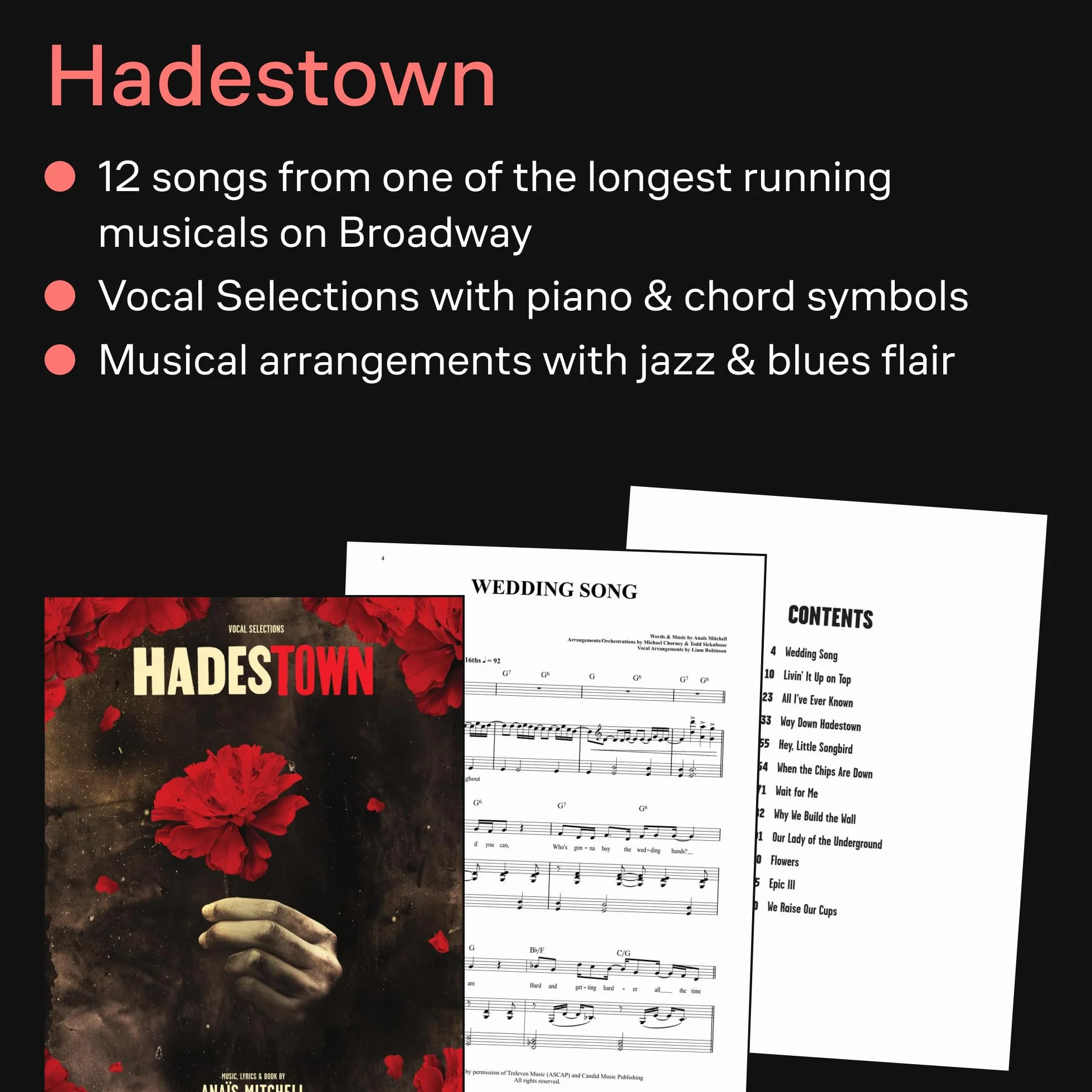 Anaiis mitchell : hadestown: Vocal Selections