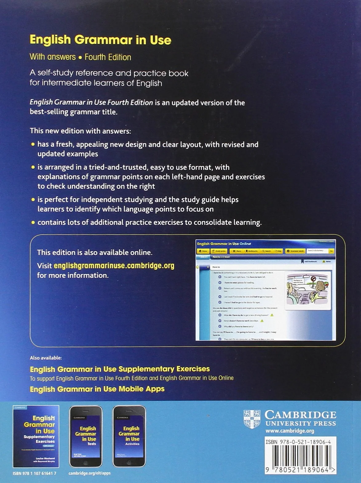 English Grammar in Use Book with Answers: Self-Study Reference for Intermediate Learners