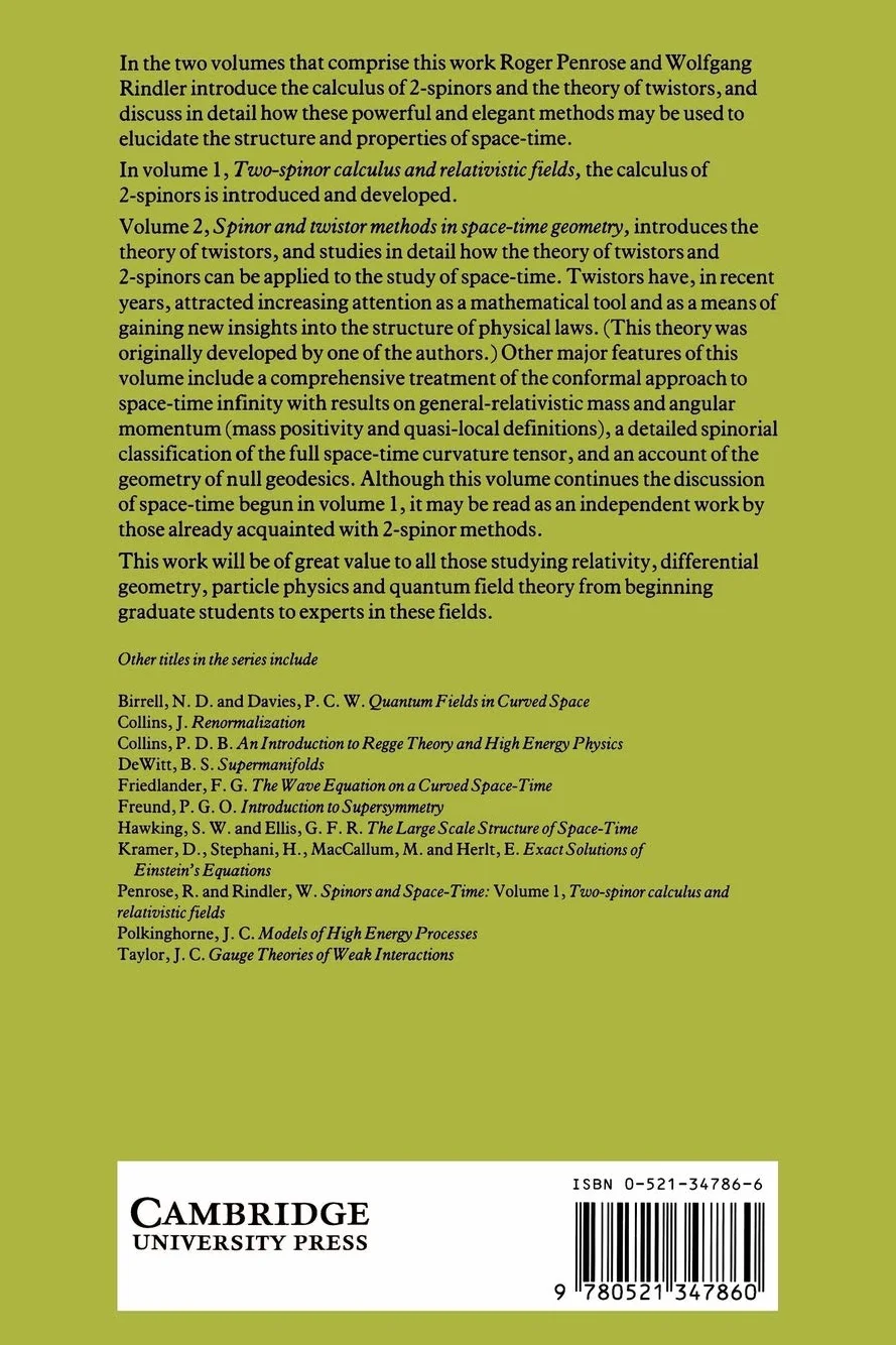 Spinors and Space-Time Volume 2 Spinor and Twistor Methods
