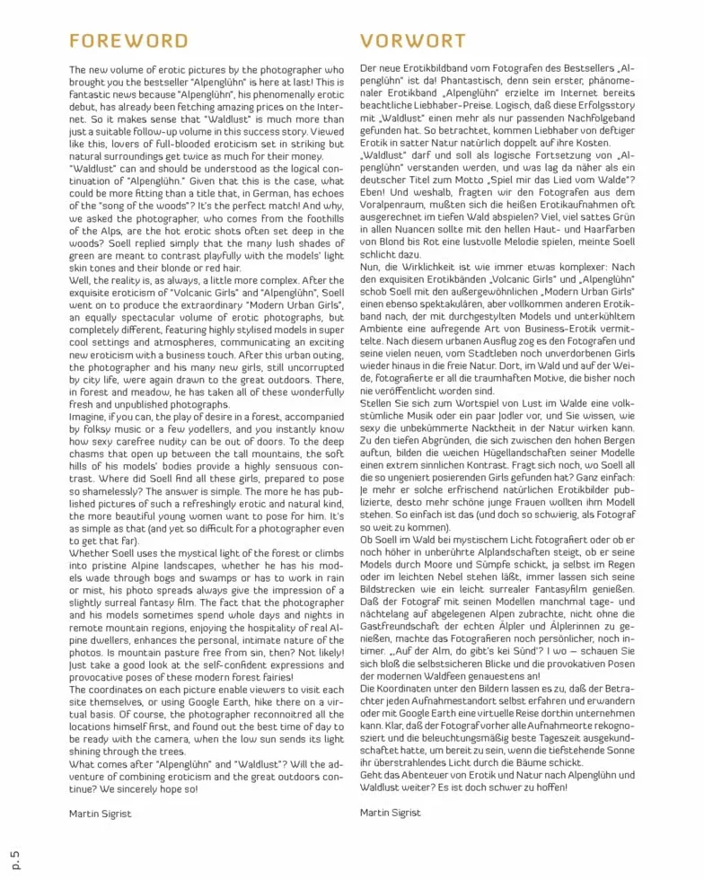 Waldlust: Special Paperback Edition revised and enlarged. Erweiterte Neuausgabe in Paperback