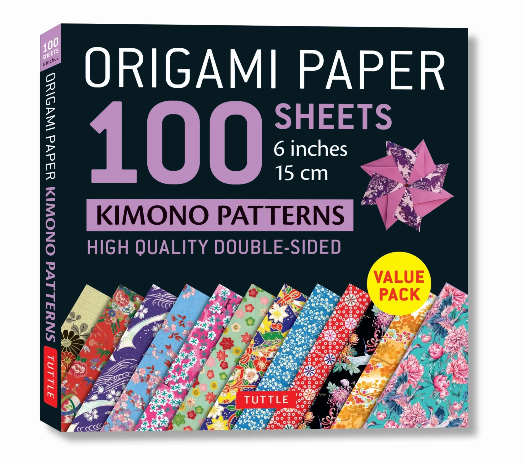 Origami Paper 100 Sheets Kimono Patterns 6" (15 CM): High-Quality Double-Sided Origami Sheets Printed: Double-Sided Origami Sheets Printed with 12 ... (Instructions for 6 Projects Included)