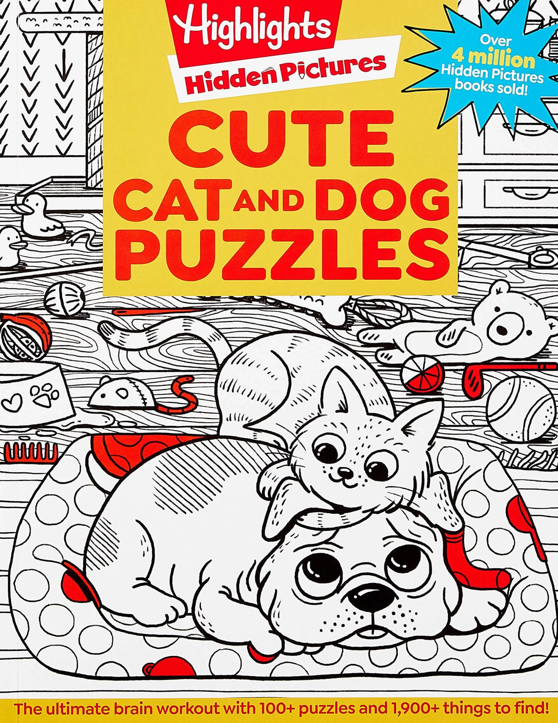 Cute Cat and Dog Puzzles: Cute Cat and Dog Puzzles (Hidden Pictures Puzzles) Cat & Dog Puzzles Activity Book for Kids with 144 Pages of Cute and Fun Puzzles, Hours of Play for Kids 6-9