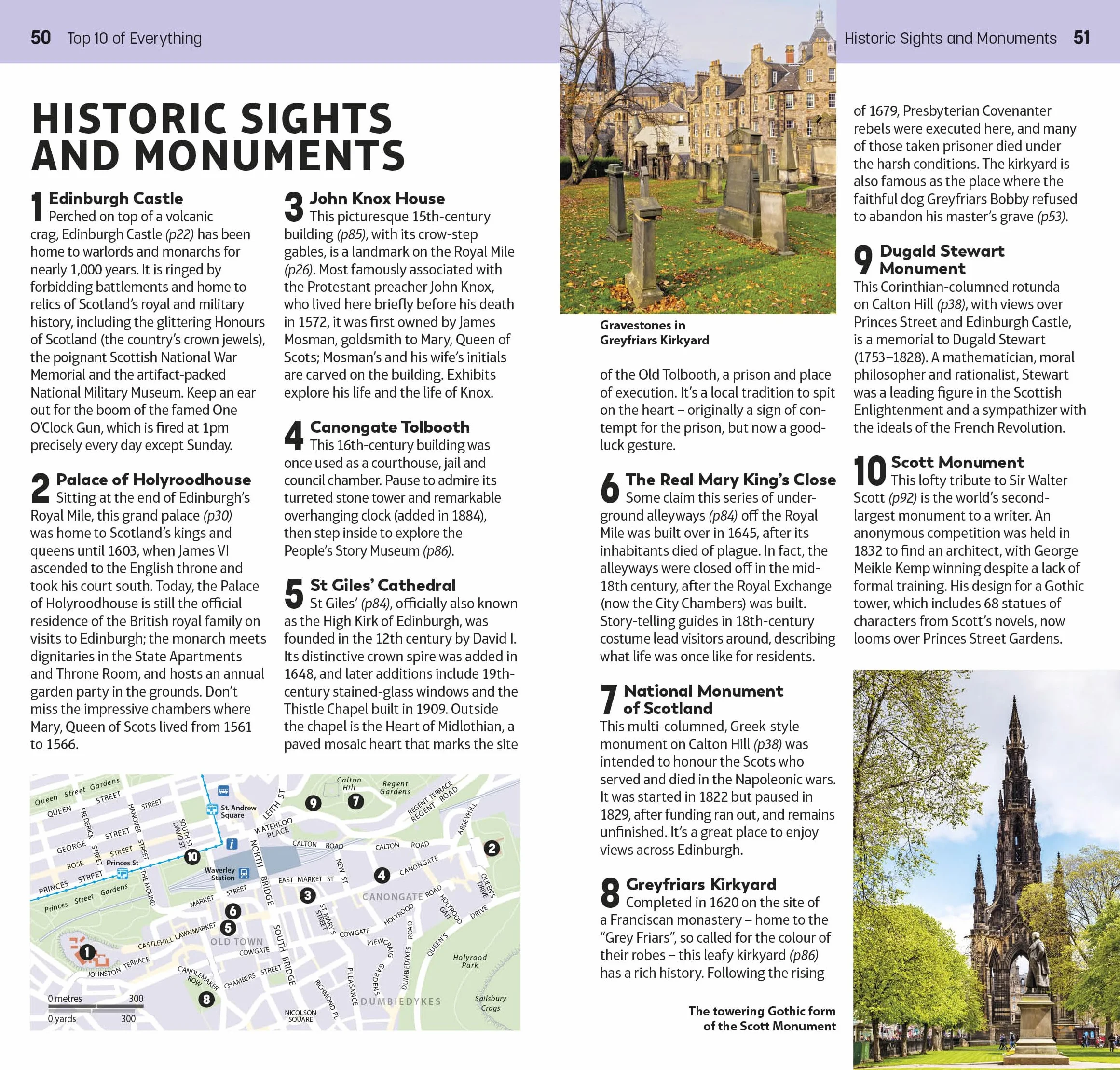 DK Top 10 Edinburgh: Top 10 lists for your perfect trip, plus an all-weather folded map