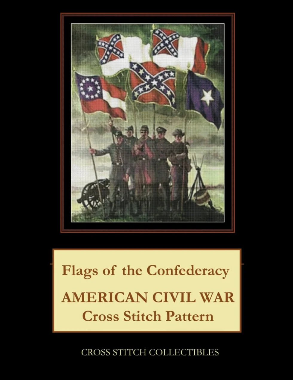 Flags of the Confederacy: American Civil War Cross Stitch Pattern