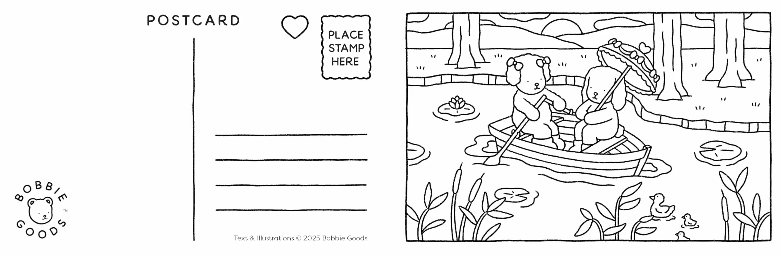 Bobbie Goods Postcard Coloring Book: 20 Postcards
