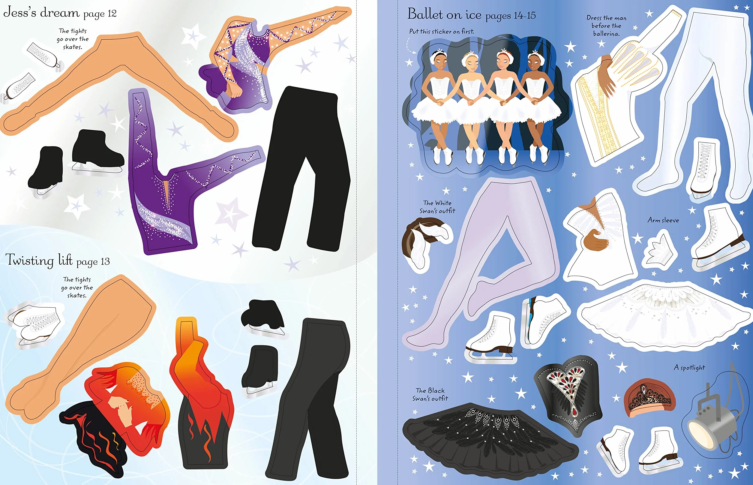 Sticker Dolly Dressing Ice Skaters