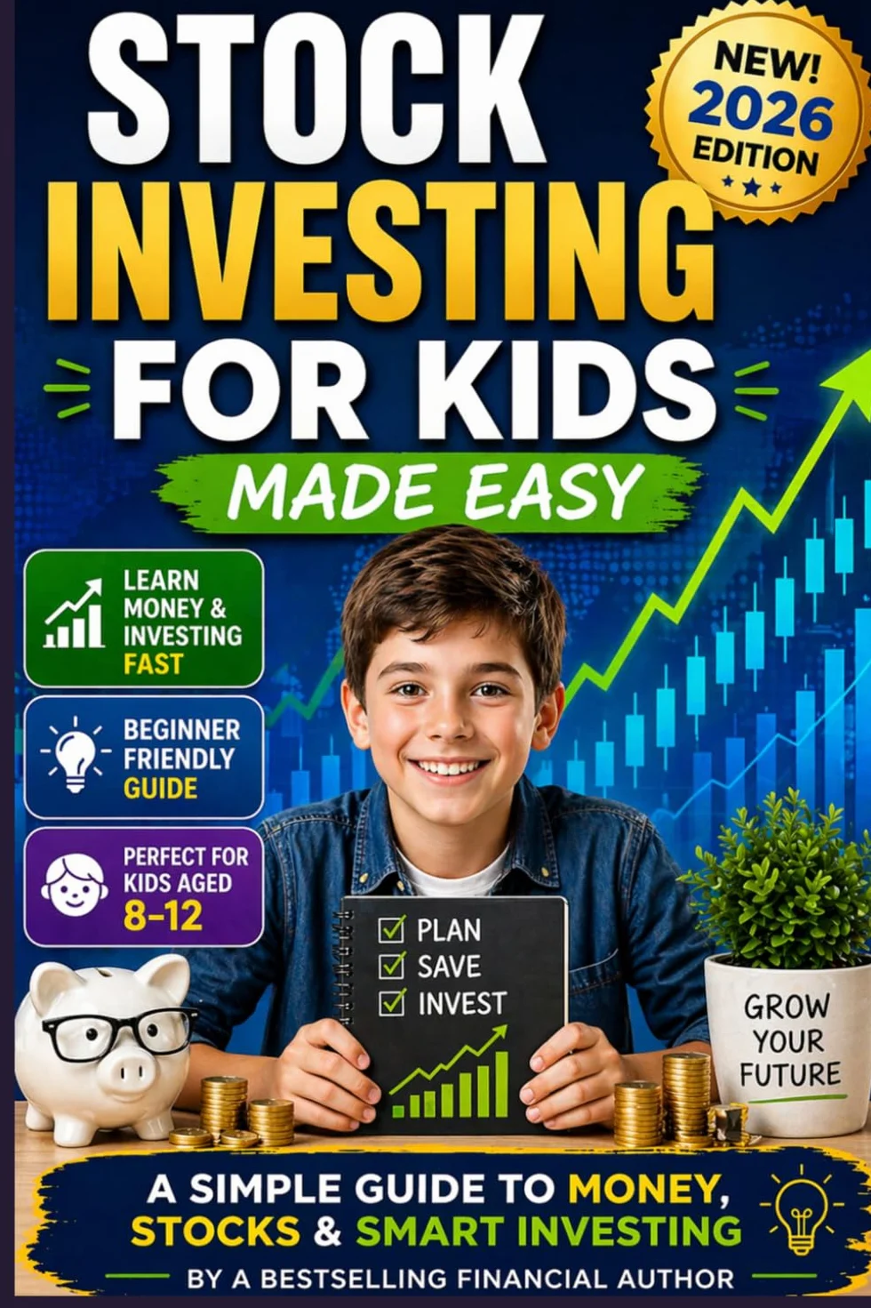 Stock Investing For Kids Made Easy: The Fun and Simple Guide to Teach Kids About Money, Stocks, and Smart Investing