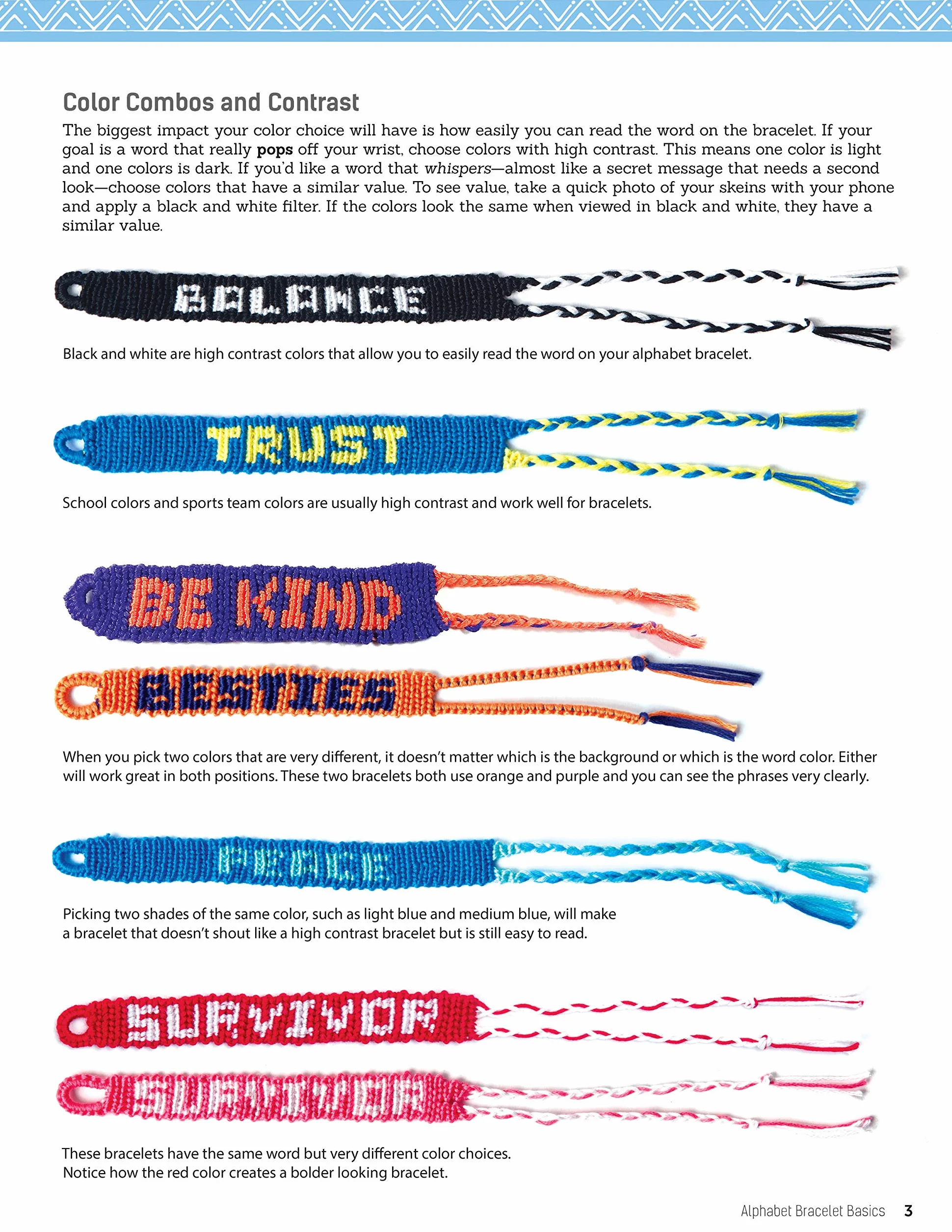 Alphabet Friendship Bracelets: 52 Designs & Instructions