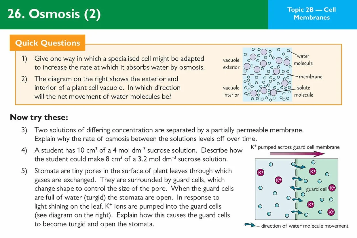 A-Level Biology AQA Revision Question Cards