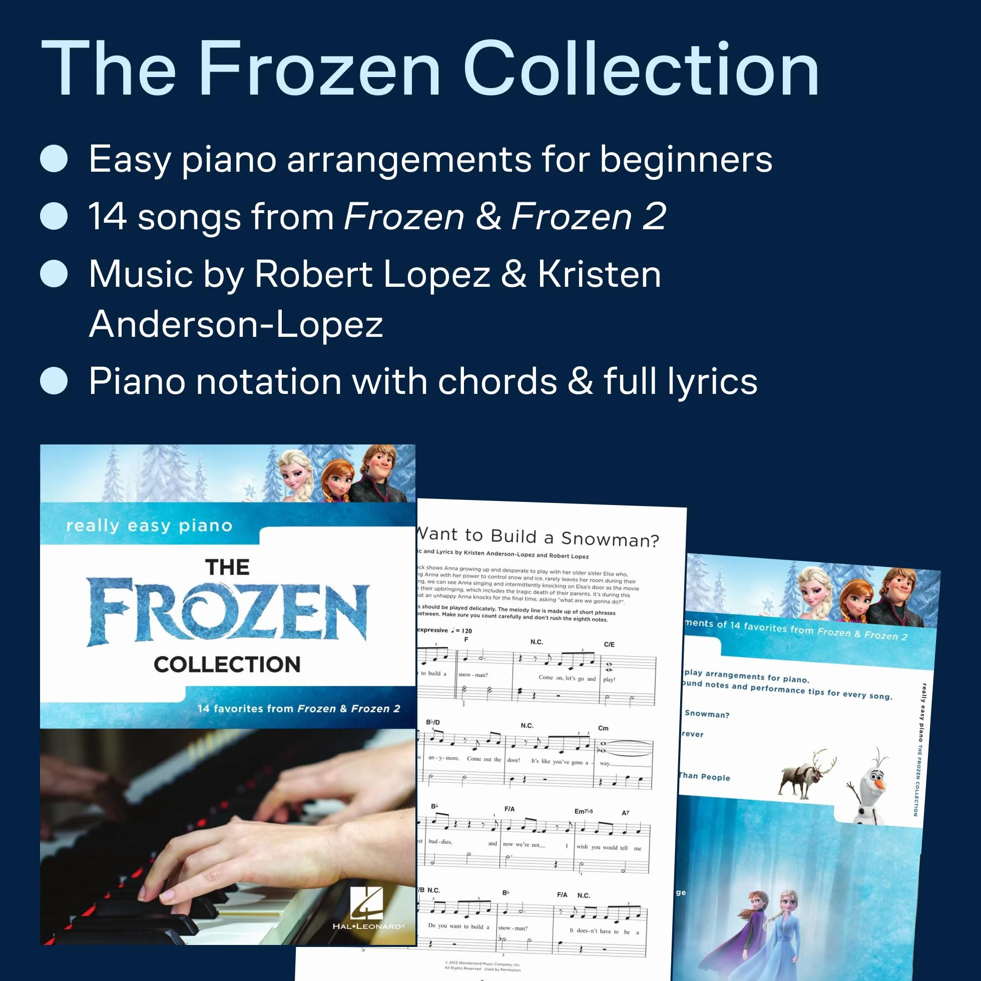 Really Easy Piano: The Frozen Collection - 14 Favorites from Frozen and Frozen 2 with Lyrics: Really Easy Piano - 14 Favorites from Frozen & Frozen 2