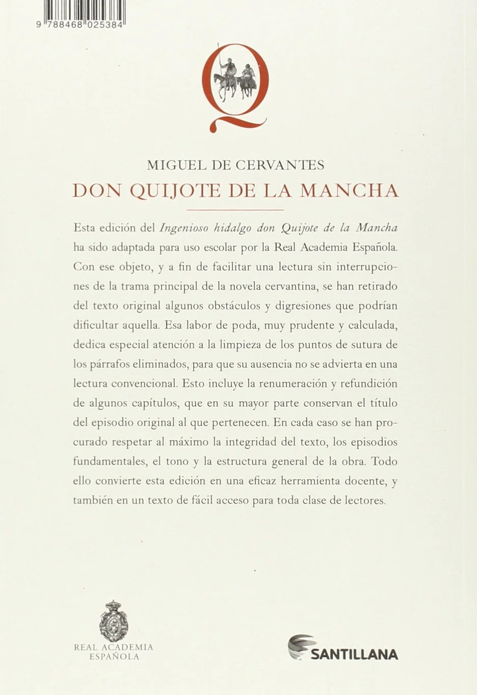 Don Quijote de la Mancha RAE Edición adaptada Arturo Pérez-Reverte