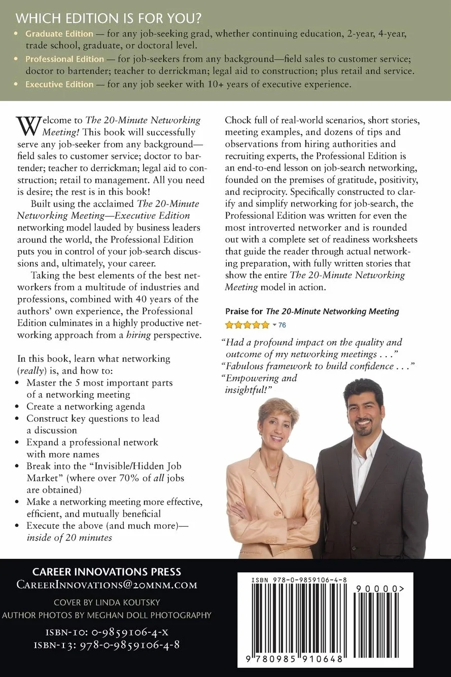 The 20-Minute Networking Meeting - Professional Edition: Learn to Network. Get a Job.