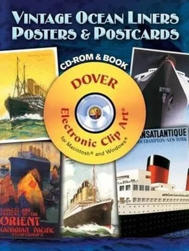 Vintage Ocean Liners Posters and Postcards CD-ROM and Book