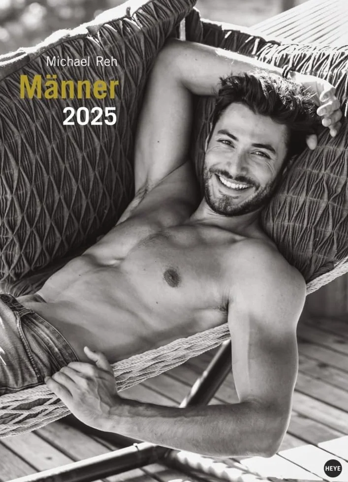 Männer Edition Kalender 2025: Wandkalender XXL 49 x 68 cm Hochformat, Schwarz-Weiß-Fotos