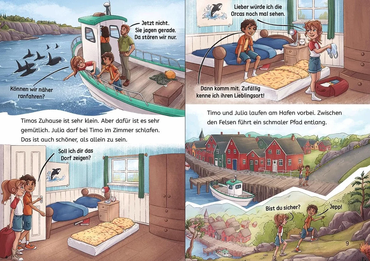 Leselöwen 3. Klasse Orcas in Gefahr - Leselernschrift ABeZeh - Lesespaß ab 8 Jahren