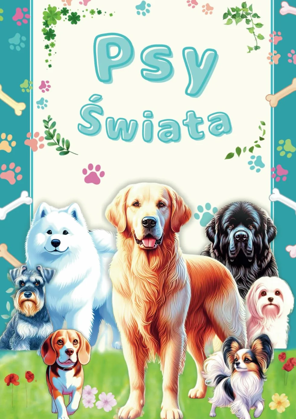 Ilustrowany Przewodnik po Psach Świata - Edycja polska -: Encyklopedia Słodkich Ras Psów: Zdjęcia i Ilustracje dla Dzieci