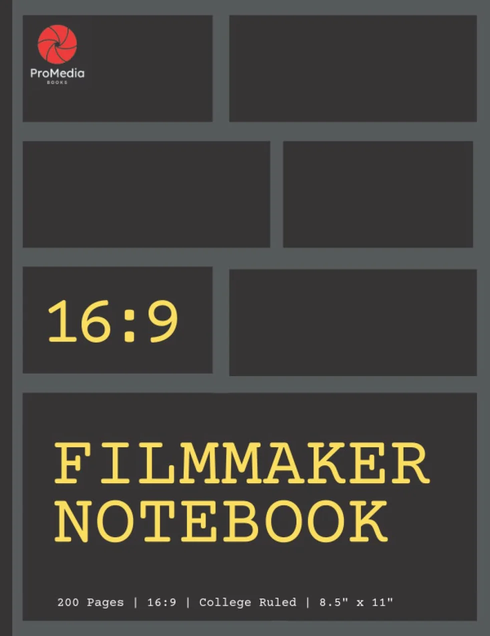 Filmmaker Notebook 16:9 Storyboard 200 Pages College Lined Paper for Creatives