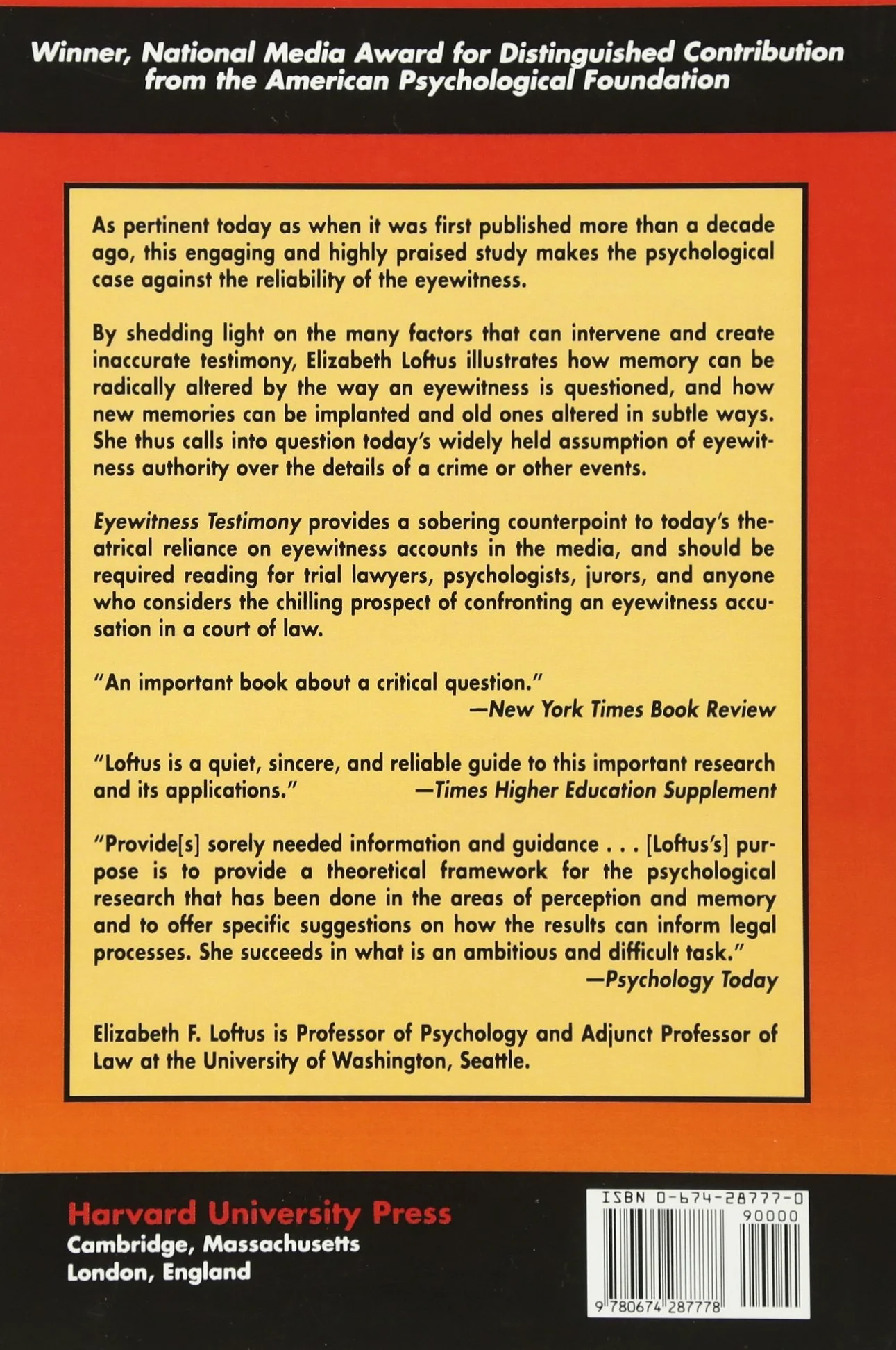 Eyewitness Testimony: With a New Preface
