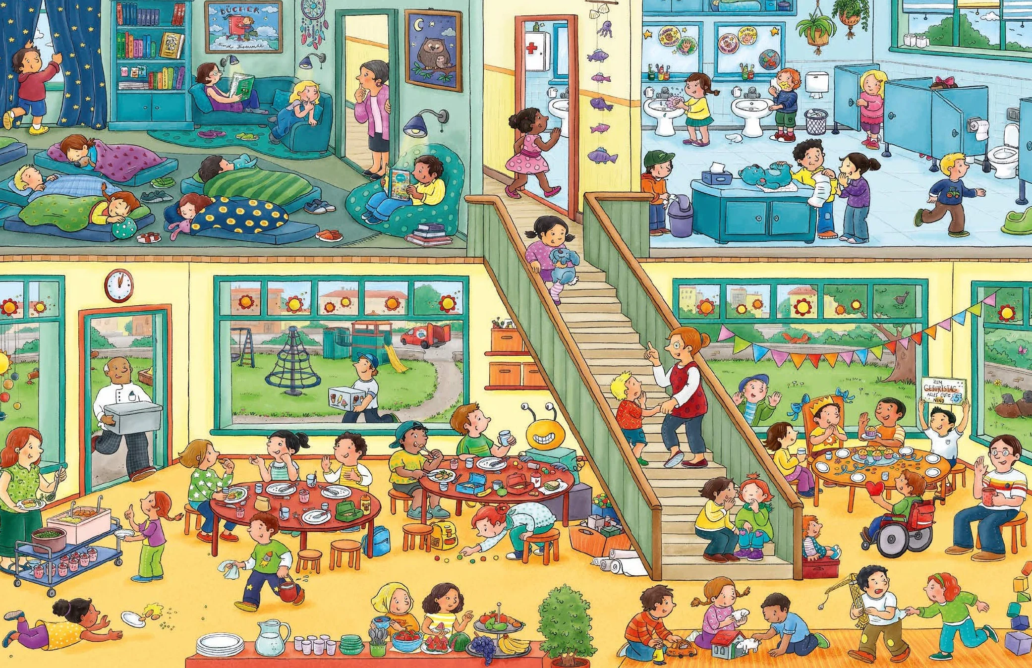 Kindergarten Wimmelbuch Bilderbuch ab 3 Jahren