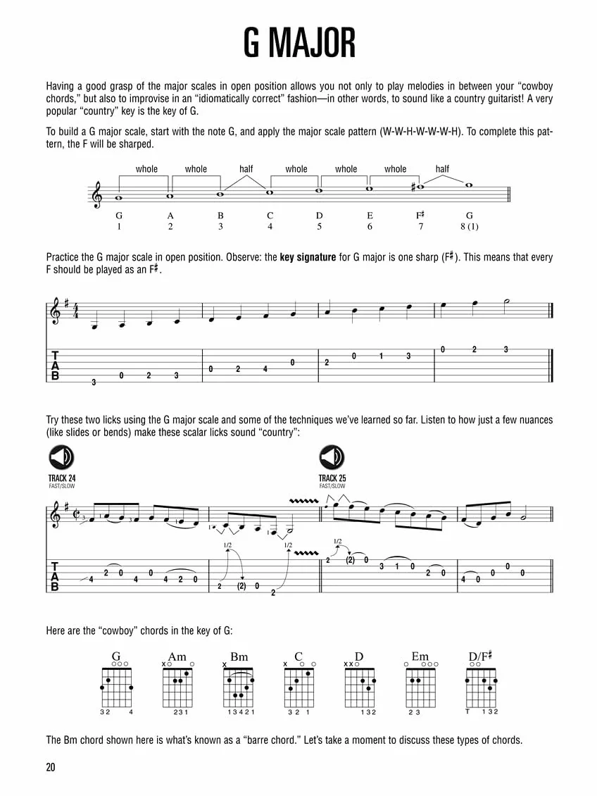 Hal leonard country guitar method guitare +cd: Learn to Play Rhythm and Lead Country Guitar with Step-by-Step Lessons and 23 Great Country Songs