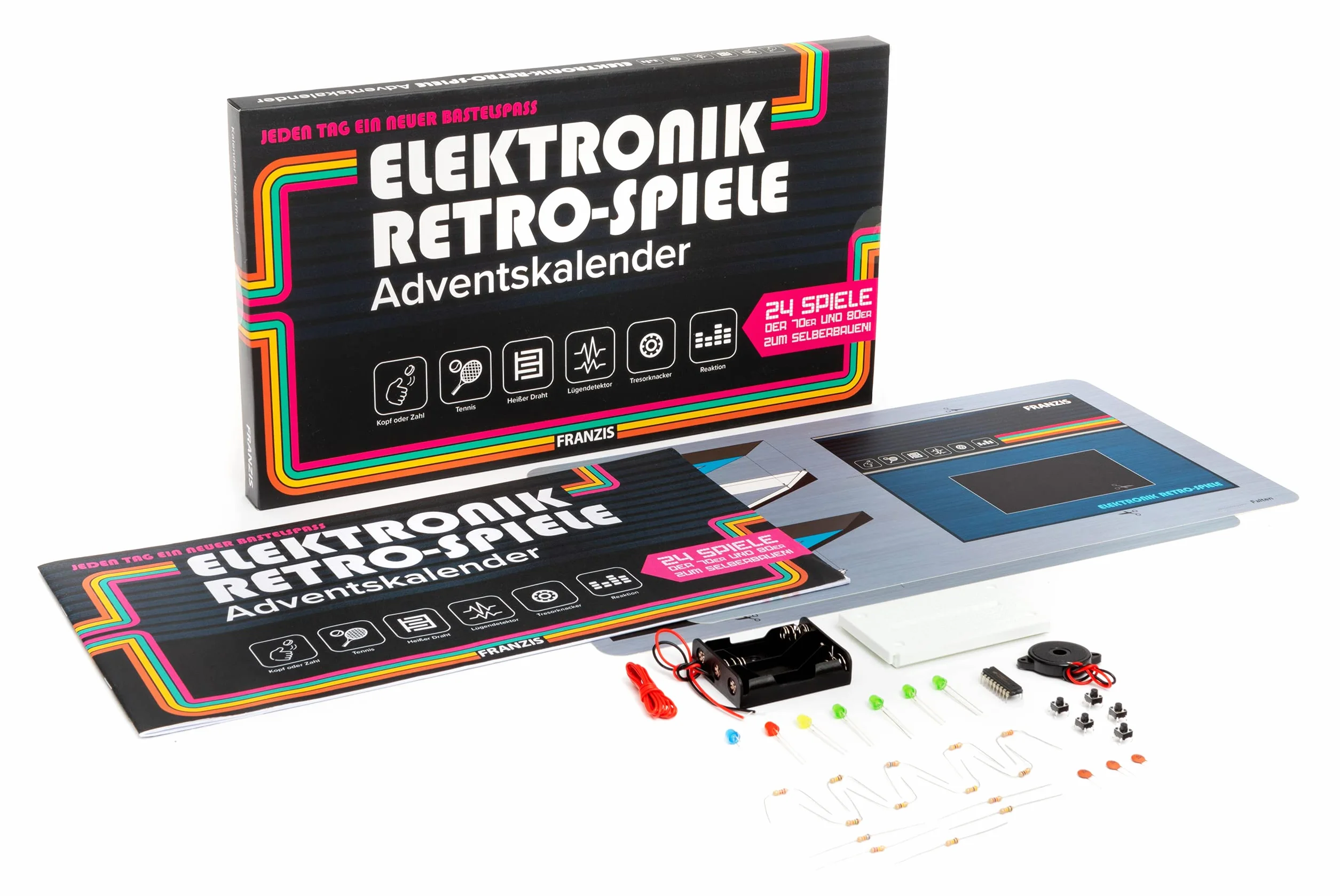 FRANZIS 67150 - Elektronik Retro Spiele Adventskalender