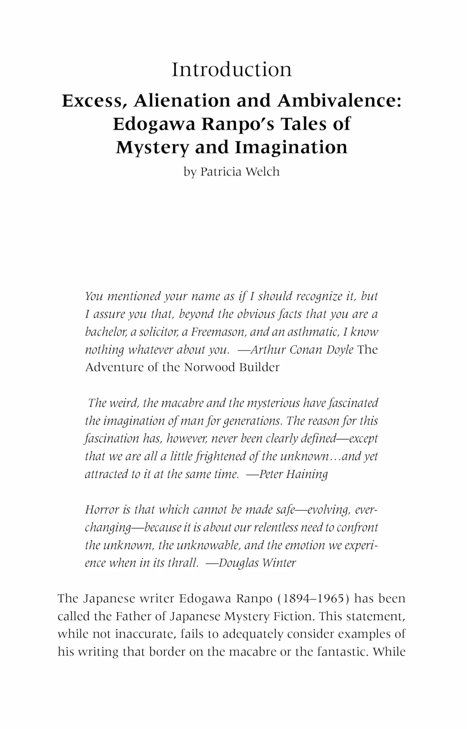 Japanese Tales of Mystery and Imagination