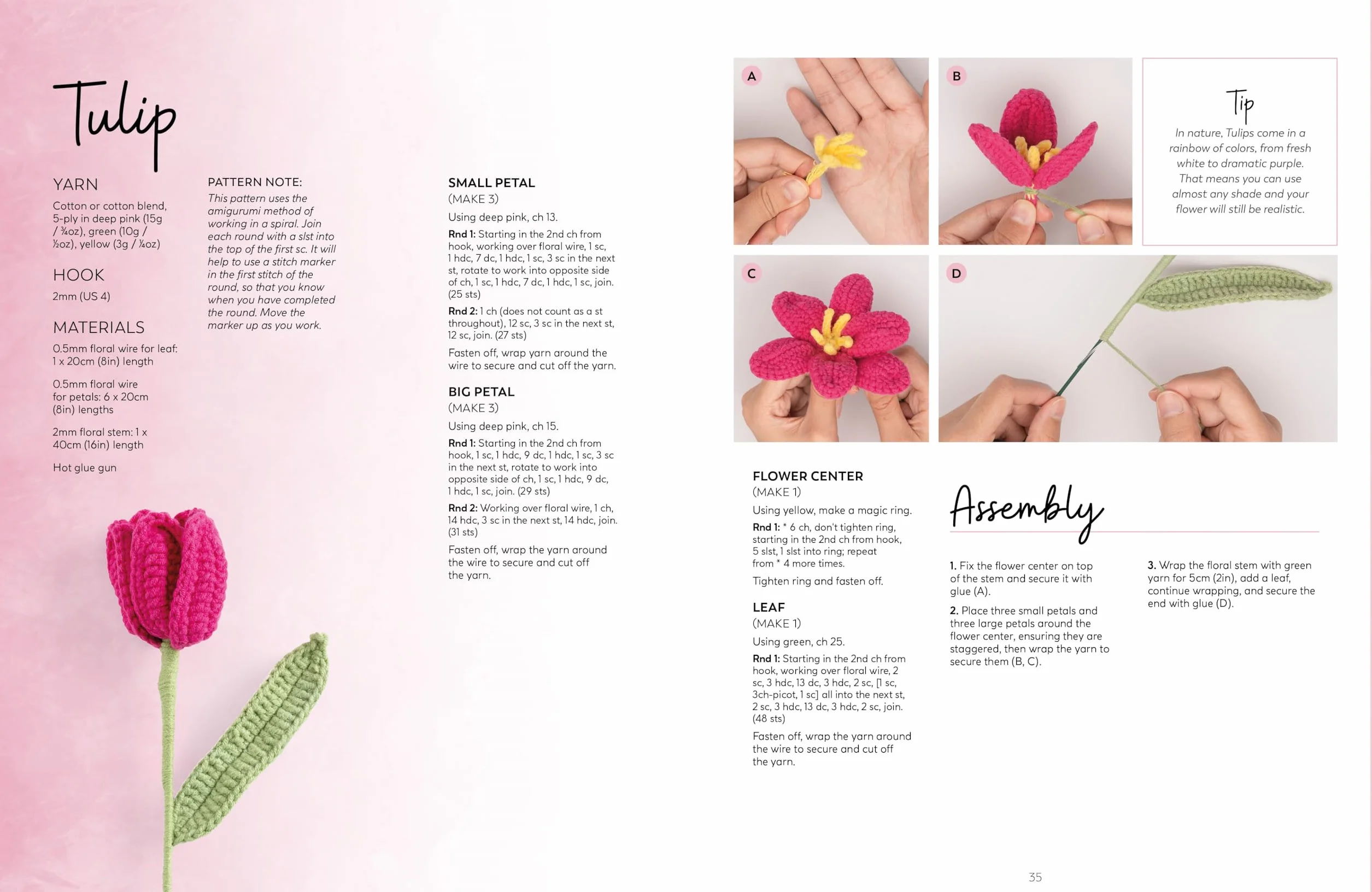 Crochet a Flower Bouquet: 35 Crochet Patterns for Handmade Flowers and Foliage
