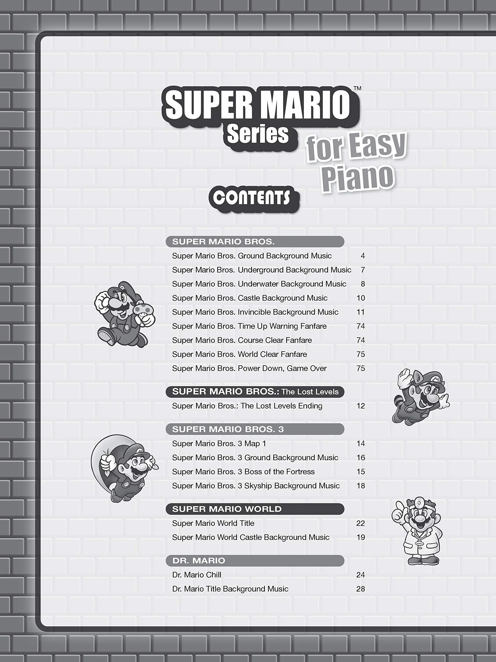 Super mario series - easy piano piano: 34 Super Mario™ Melodien arranged for Easy Piano